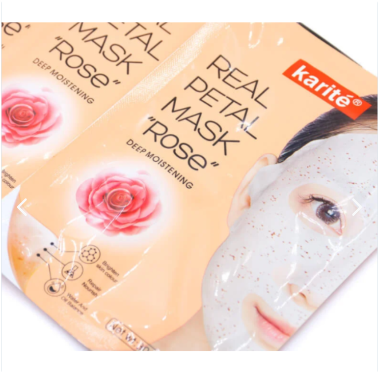 Mascarilla de velo pétalos de rosa