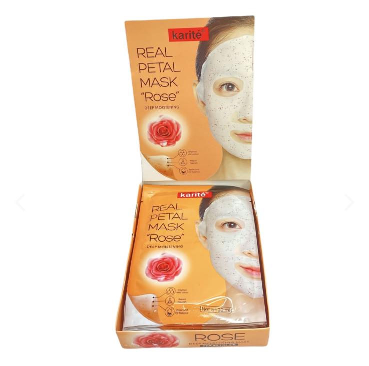 Mascarilla de velo pétalos de rosa