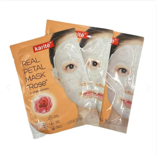 Mascarilla de velo pétalos de rosa